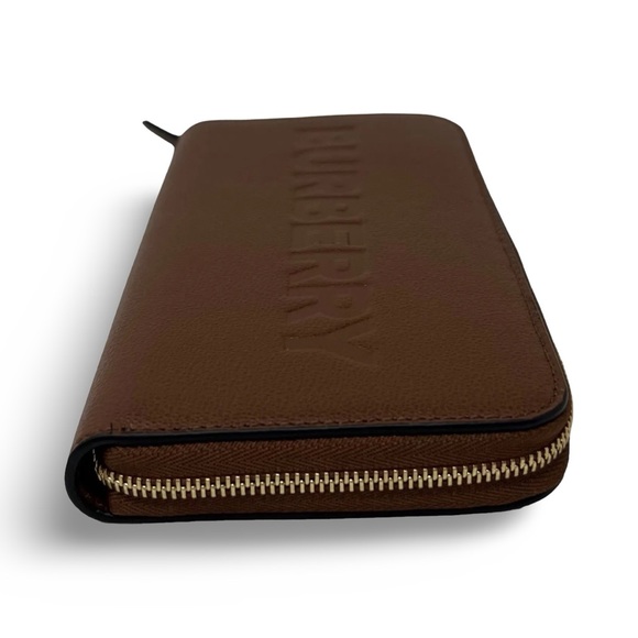 Burberry Elmore Tan Leather Zip Around Long Wallet New With Tag and Dustbag - Picture 3 of 6
